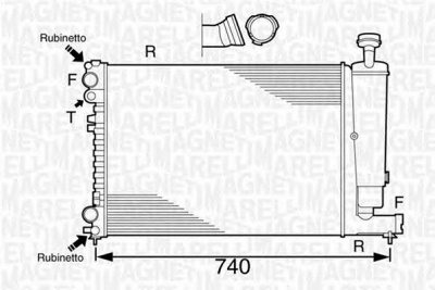 MAGNETI MARELLI 350213102500 -  Радиатор, охлаждение двигателя